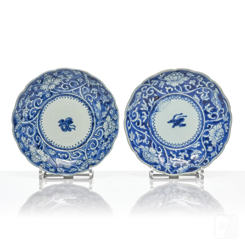 A set of 10 blue and white dishes, - 图8